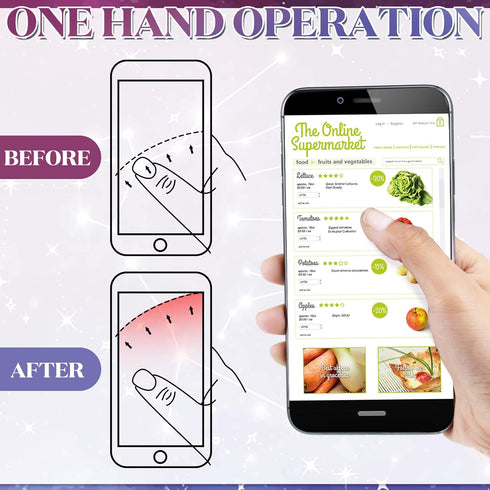 9 Pieces Cell Phone Grip Holder, Colorful Self-Adhesive Finger Ring Sublimation Holders for Smartphone and Tablets