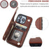 iPhone 15 Pro Wallet Case with Card Holder, PU Leather Kickstand, Double Magnetic Clasp, Durable Shockproof Cover, 6.1
