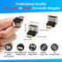 Togconn 90 2 Pack, 8K@60Hz,4K@120Hz Degree Mini HDMI to HDMI Adapter (Up and Down) Right Angle Mini HDMI (Male) to HDMI