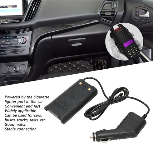 2 Way Radio Car Charger for Baofeng UV-9R Plus, Walkie Talkie Base Desktop Charger for Buses Trucks