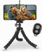 IDANCE Phone Tripod with BT Wireless Remote, 62" Flexible Tripod and Selfie Stick,