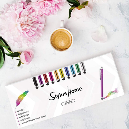 StylusHome 30 Pack Universal Capacitive Precision Stylus Pens for Touch Screens, Compatible with iPad, iPhone, Tablets