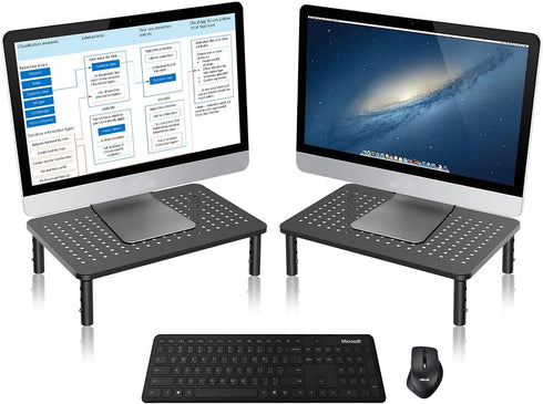 Bracwiser Monitor Stand Riser,3 Level Height Adjustable Desktop monitor stand for Computer,
