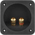 Speaker Box Terminal Cup, Square Double Binding Post Subwoofer Box Terminal Plates for DIY Home Car Stereo Speaker