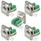 5PCS RJ45 Panel Mount Screw Terminal Adapter, D-Type RJ45 Female Solderless Terminal Cat5E Ethernet Extender