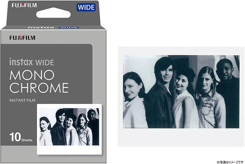 Fujifilm Instax Wide Monochrome Film - 10-Sheets, For Instax Mini Instant, Disposable and Polaroid Camera 2-Pack