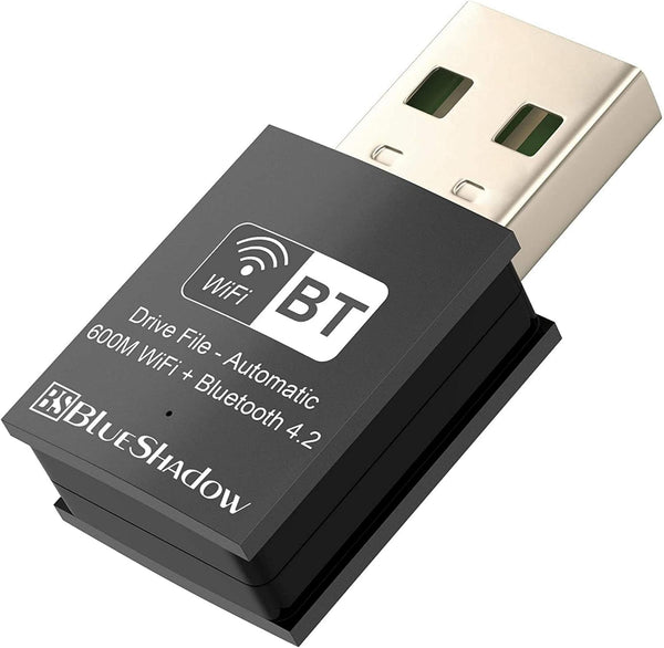 Blueshadow Mini 2-in-1 USB WiFi Bluetooth Adapter AC600-2.4G/5G Dual Band Wireless Network Adapter for Desktop PC