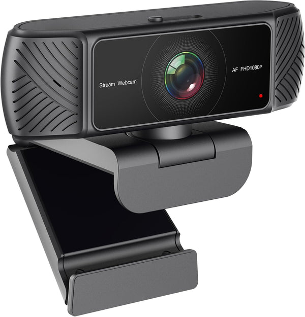 Amdony Streaming Webcam for PC - 1080P HD Webcam with Microphone, Privacy Cover,
