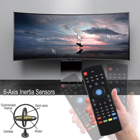 MX3 Air Mouse Voice Remote Control, 2.4G Mini Wireless Keyboard Air Mouse for Android Smart TV Box, Projector, PS3/4
