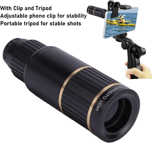 PUSOKEI 22X 198 0.63X 15x 4-in-1 Set Universal Phone Camera Lens Kit, Telephoto Fisheye Wide Macro Camera Lens