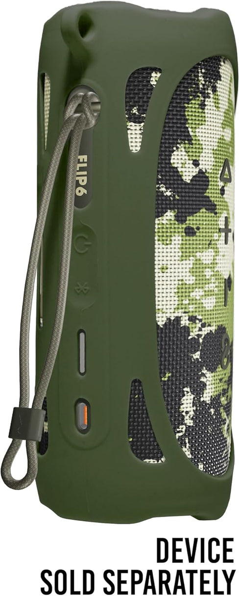 Silicone Cover Skin for Flip 6 Portable Bluetooth Speaker by Alltravel, Full Protection Solution, Customized Skin, Green