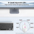 TECKNET Wireless Mouse, 2.4G USB Computer Mouse, 6-Level Adjustable 4800 DPI, Ergonomic Grips, 6 Buttons - White