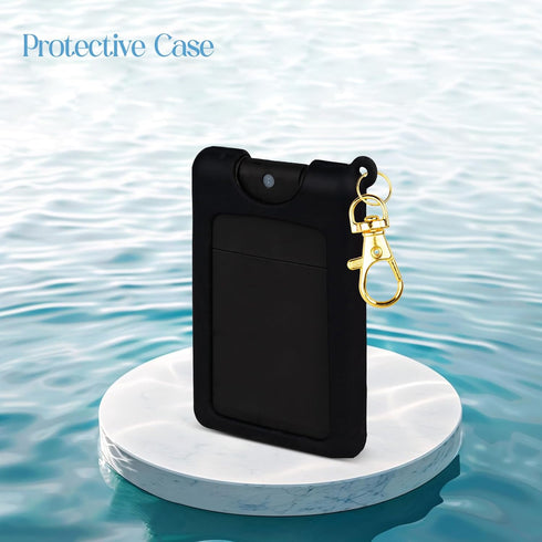 VANEST Silicone Case Compatible with Noshinku Pocket Hand Sanitizer, Protective Case with Keychain for Refillable
