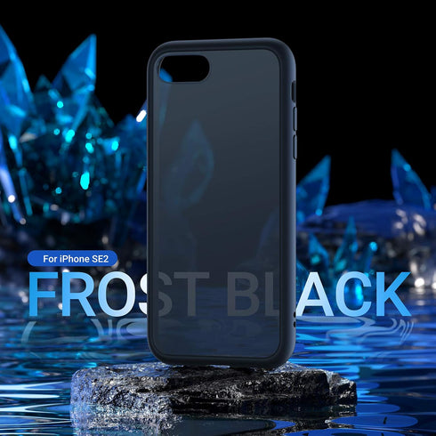TORRAS Shockproof iPhone SE 2020 Case & iPhone 8 Case, Military Grade Drop Test, Black Translucent Matte