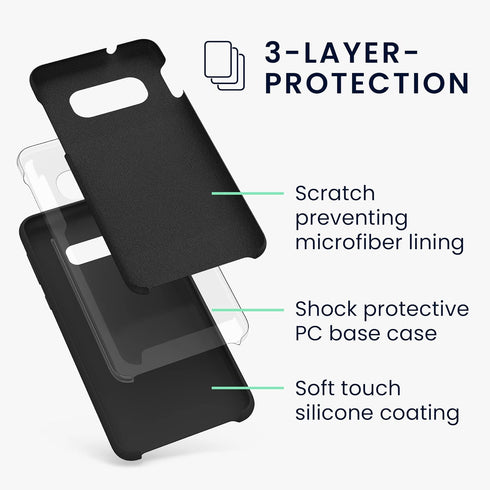 kwmobile Case Compatible with Samsung Galaxy S10e Case - TPU Silicone Phone Cover with Soft Finish - Black