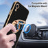 Hython iPhone XR Case - Black Soft TPU Bumper, 360° Rotatable Ring Stand, Shockproof, Rose Gold Edge, 6.1-Inch.