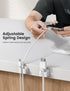 3-in-1 Cord Organizer Spring Clip Holder, Lamicall Small Desk Cable Organizer Clips, 3Pcs (White)