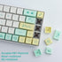 Hyekit PBT Keycaps, 130 Keys, Cute Cat Keycaps, Dye-Sublimation, XDA Profile Custom Keycaps for Cherry Gateron MX