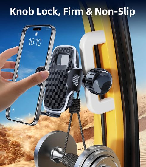 DICMKY A Pillar Grab Handle Phone Mount, Handle Bar Phone Holder for Semi Truck Drivers, Universal Cell Phone Clip