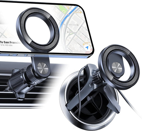 OQTIQ MagSafe Vent Phone Mount, Round Vent Magnetic Phone Holder for Car