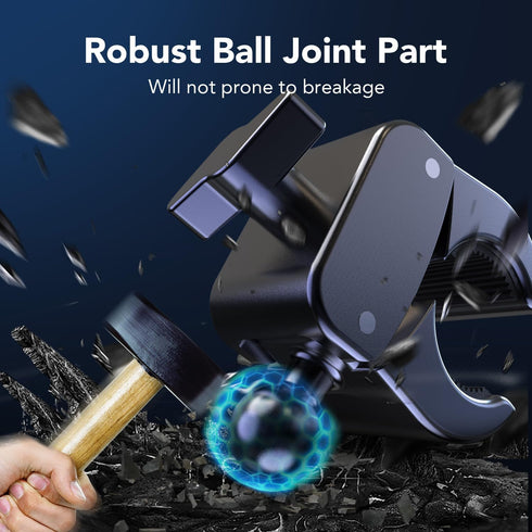 Bike Phone Holder Socket Mount for Treadmill Handlebar, Motorcycles, Scooters, Compatible with Phones 3.7" to 7"