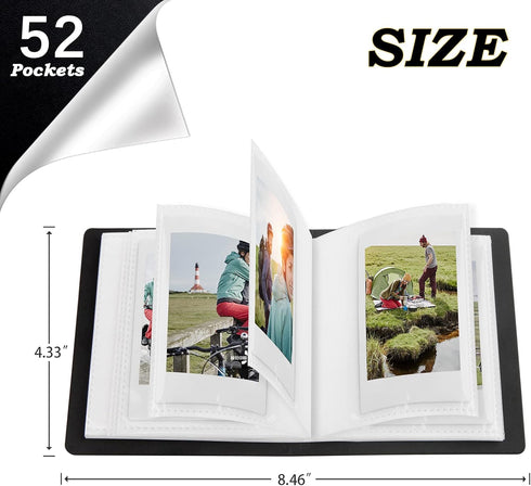 52 Pockets Mini Photo Album for Fujifilm Instax Mini Instant Film, Polaroid Snap, Z2300, SocialMatic Instant Cameras