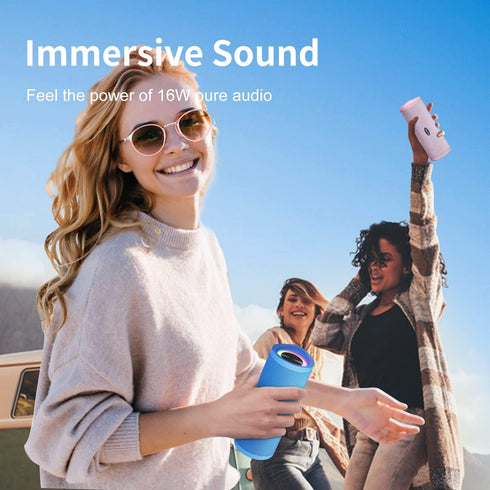 HEYSONG Portable Bluetooth Speaker, Waterproof Wireless Shower Speaker, IPX7 Floating, 5000mAh, Good Bass for Beach