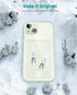 iPhone 15 Plus Compatible Clear Phone Case with Card Holder, Shockproof Slim Cover, Transparent