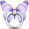 Purple Metal Cell Phone Ring Butterfly Holder, Finger Kickstand Compatible with Smartphone, Tablet, E-Reader