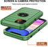Shop iPhone 11 Heavy Duty Case with Belt Clip Holster & 2 Screen Protectors - Military Grade Rugged Protection (Green