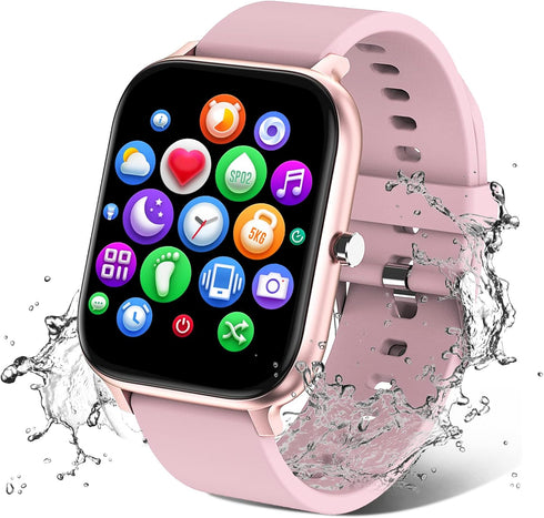 Smart Watch for Men Women - 1.69“ Full Touch Screen, IP68 Waterproof, Bluetooth Fitness Tracker with Heart Rate/Sleep