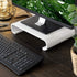 Navaris Wood Monitor Stand Riser, Computer Desk Organizer, Wooden Mount Display for PC, TV Screen, Notebook, Laptop -
