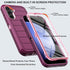 for Samsung Galaxy S23 FE Case with Belt Clip Holster & Kickstand,Built-in Screen Protector,Heavy Duty Shockproof Drop Protection Military Grade Full Body Rugged Phone Cover (6.4") (Burgundy)