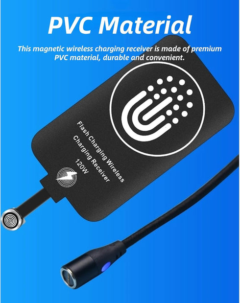Type C Charging Adapter with Magnetic Charging Cable, 120W Magnetic 10W for Galaxy A51, A40, A20E, J2, J3, J7