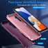 SunRemex Samsung Galaxy A14 5G Case, Dual Layer Heavy Duty Shockproof with HD Screen Protector (WineRedPink)