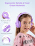 Kids Headphones for School, Over Ear Headphones with Microphone, 85dB/94dB Safe Volume Limit, HD Sound