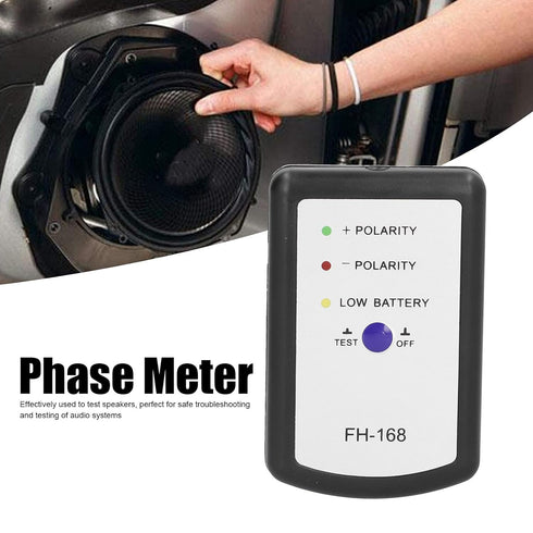 Automotive Speaker Polarity Tester, Car Audio Speaker Test Phase Meter Speaker Positive and Negative Test Phase Meter for Adjusting Speaker Wiring of Car Audio System Phase Tester