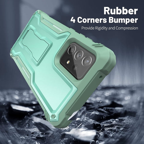 ExoGuard for Samsung Galaxy A52 Case - Rubber Shockproof Full-Body Cover with Screen Protector