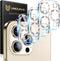 UniqueMe 3 Pack Camera Lens Protector for iPhone 15 Pro/Pro Max, 9H Tempered Glass, Drop Protection, Gold