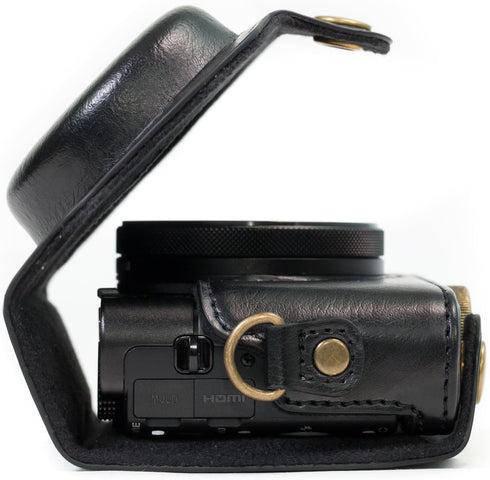 MegaGear Ever Ready Leather Camera Case for Sony Cyber-Shot DSC-HX99, HX95, HX80, HX90V