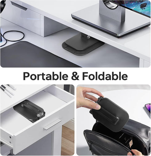Mechrig 4-11" Foldable Phone Stand for Desk - Adjustable Height & Angle Cell Phone Holder, Portable Tablet Stand