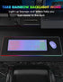 Wireless Keyboard and Mouse Combo, RGB Backlit, Rechargeable, Full-Size Ergonomic Tilt Angle, 2.4GHz Quiet Keyboard