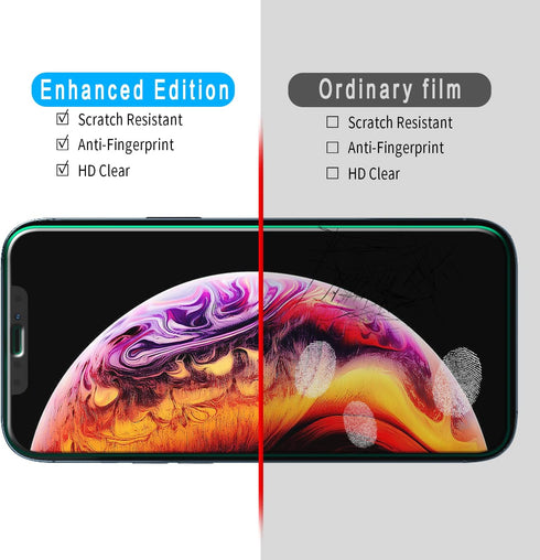 Slanku Tempered Glass Screen Protector for iPhone 12 Mini (5.4-inch) - 3-Pack, Easy Install, Bubble-Free, Case Friendly