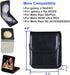 Leather Phone Pouch for Samsung Galaxy Z Flip 5/4/3, Belt Holster Case with Clip for Motorola Razr + 2023, Black