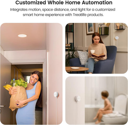 TREATLIFE WiFi Presence Sensor, 24G mmWave Radar Smart Motion Sensor Wired, Supports Alexa/Google Home