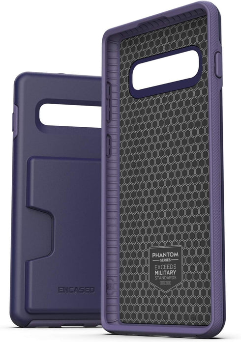 ENCASED Galaxy S10 Wallet Case (2019 Phantom) Ultra Protective Cover with Card Holder Slot for Samsung Galaxy S10 -