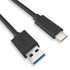 USB3.2 Gen2x1 A to C Cable, USB-A to USB-C, 10Gbps High Speed Data Transfer, USB Charging Cable, 2 meters, Black