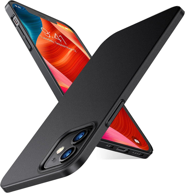 TORRAS Slim Fit Compatible for iPhone 12 Mini Case, Ultra-Thin Lightweight Full Protection Hard PC, Space Black