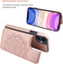 Vaburs iPhone 11 Case Wallet - Embossed Mandala Pattern Flower PU Leather Cover with Card Holder, Flip Shockproof for