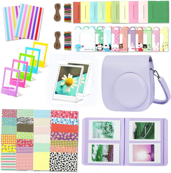 Leebotree Instant Mini 12 Camera Accessories - Compatible with Fujifilm Instax Mini 12, Includes Case, Album, and